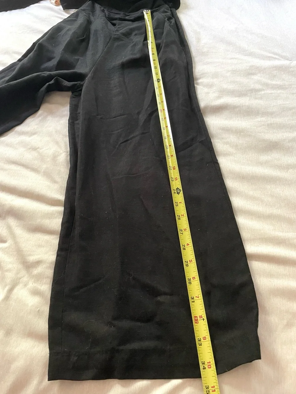 Aritzia Wilfred Black Brax Cutout Wrap Wide Leg Linen Jumpsuit 2